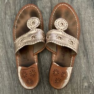 Jack Rogers rose gold sandals